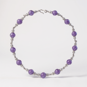 Amethyst Crystal Necklace & Earring Set - Image 2