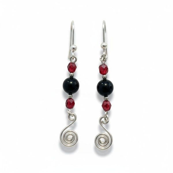 Black Onyx Beads & Red