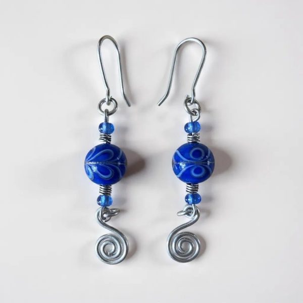 Blue Cloisonné & Glass