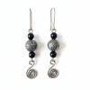 Silver & Black Pattern Onyx Beads
